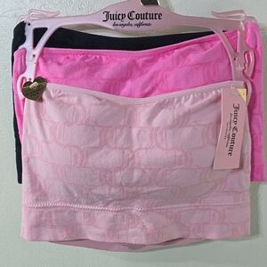 Juicy Couture 3 Pack Strapless Bandeau Bras NWT